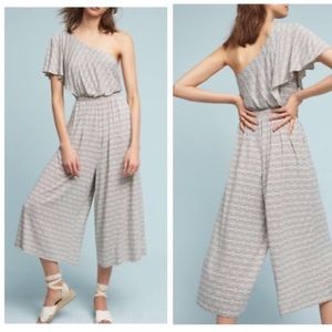 Anthropologie Maeve One Shoulder Jumpsuit
